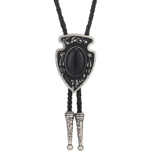 Western Bolo Tie Pendant Necklace Fish Cake Di Bora Bolo Tie Metal for Women Denim Leather Tie Mens Necklace Jewelry