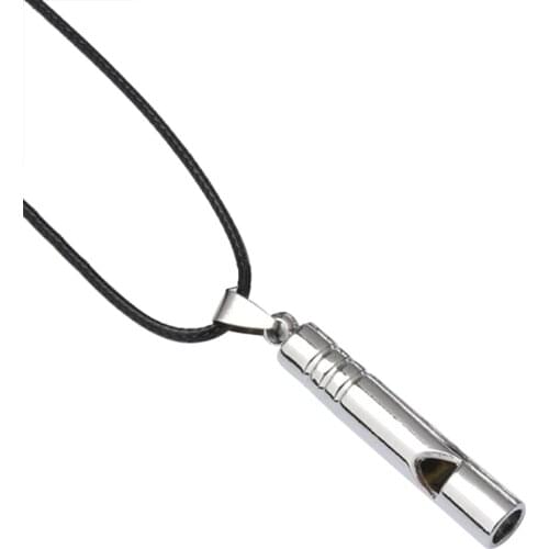 Titanium Steel Whistle Portable Keychain Necklace Pendants Whistle EDC Keyring Dropship