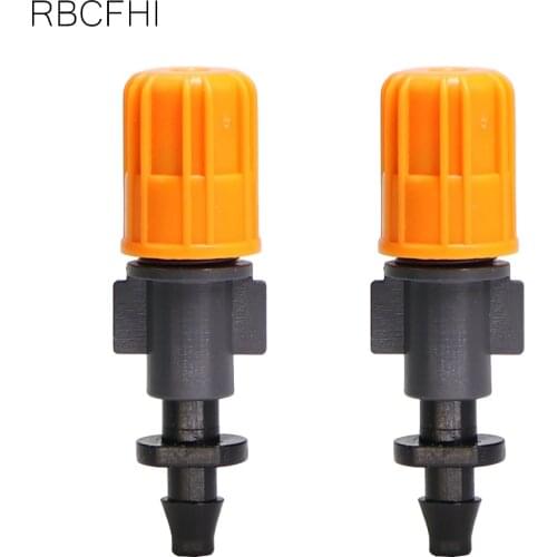 RBCFHl 100PCS Garden Irrigate Adjustable Drip Irrigation Misting Nozzles Watering Spray Sprinkler Barbed 1/4" Hose Connector