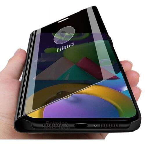 Smart mirror flip phone cover case for samsung galaxy m21 samsun m21 m 21 21m SAMSUNGM21 6.4" magnetic stand coque funda SM-M215