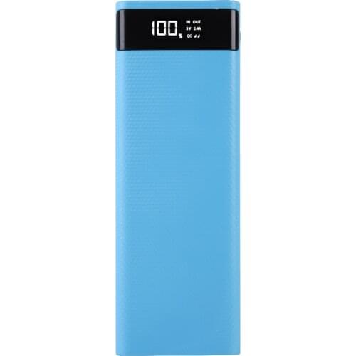 5V/2.4A Quick Charging QC2.0 Power Bank Case Micro Type C Dual USB Ports DIY Powerbank Case 10x18650 Battery LED Digital Display