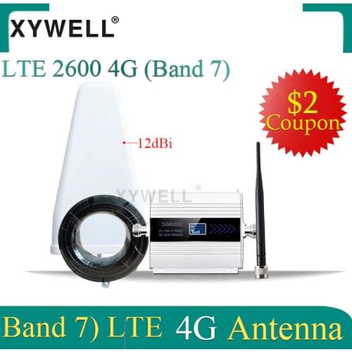 XYWELL 4G Signal Booster FDD LTE 2600mhz (LTE Band 7) Cell Phone Signal Repeater 4G LTE 2600 Network CellularSignal Amplifier