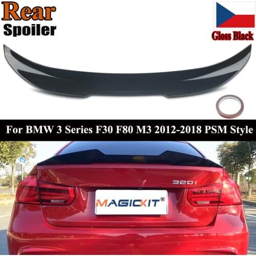 MagicKit Gloss Black High Kick PSM Rear Trunk Spoiler For BMW 3 Series F30 330i F80 M3