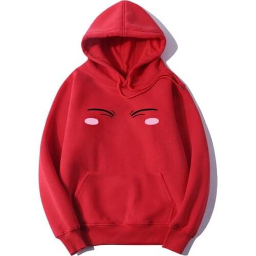 Anime Tensei Shitara Slime Datta Ken Hoodies Women Shy Slime Print Hoodie Kpop Harajuku Sweatshirt for Teen Streetwear Tops Blue