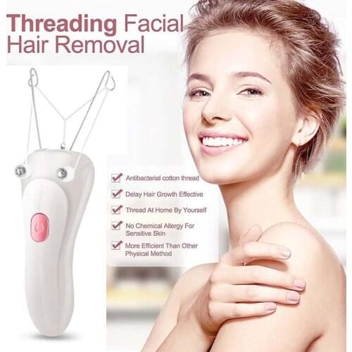 Women Electric Epilator Body Facial Hair Removal Cotton Thread Depilator Lady Shaver Face Hair Remover Beauty