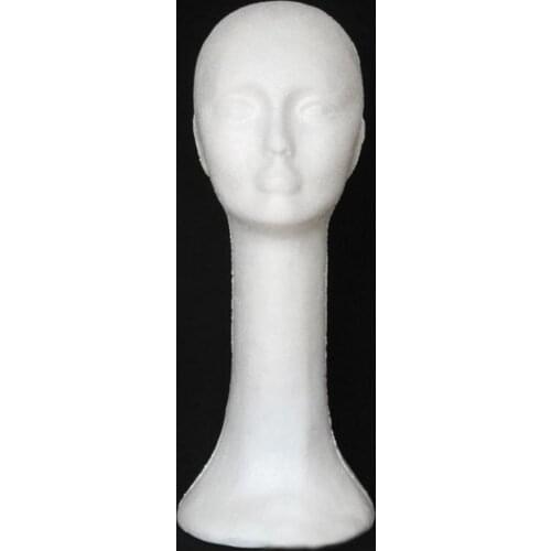 Foam Female Human Head Long Neck Mannequin Wig Hat Glasses Display Stand Model