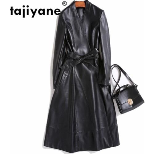 Real Natural Pure Fur Genuine Leather Jacket Women Sheepskin Coat Winter Jacket Women Trench Coat Korean Elegant Long Coat ZT544