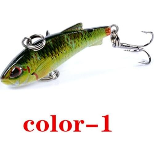 1PCS Sinking Mini VIB Fishing Lures 4.2cm/ 4.2g Artificial Bionic Sub-surface Dead Fish Wobblers Bass Fishing Tackle Crankbait