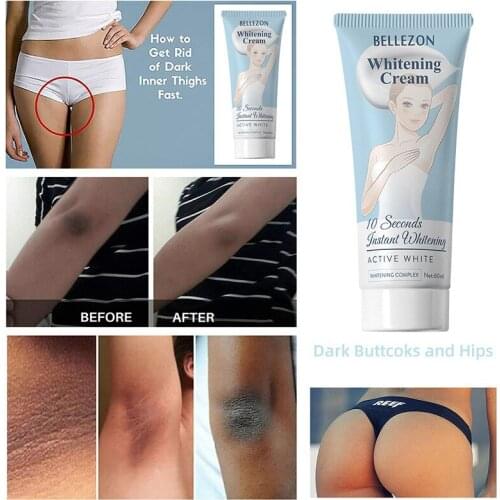 10 Seconds Instant Bellezon Whitening Cream Underarm Armpit Whitening Cream Legs Knees Private Parts Body Whitening Cream 60ml