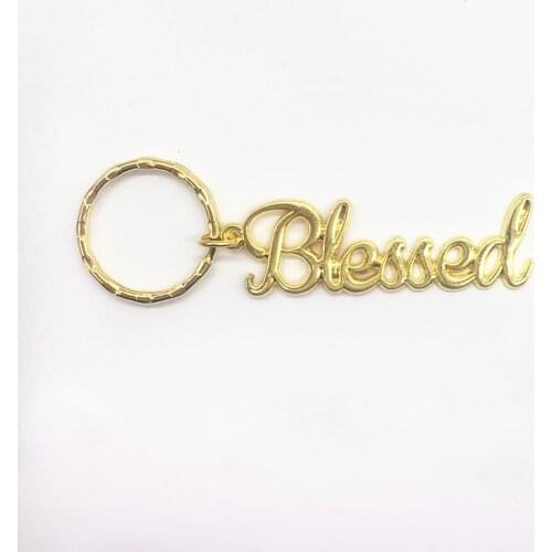 25pcs/Lot Bulk Packing DIY Party Baby Shower Back Gifts for Guests First Birthday Return Souvenir Blessed Key Holder Keychain