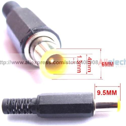 50pcs 9.5mm x 6mm x 4mm x 1.3mm Dc plug Power for CCTV PCBS Notebook Charger Plug