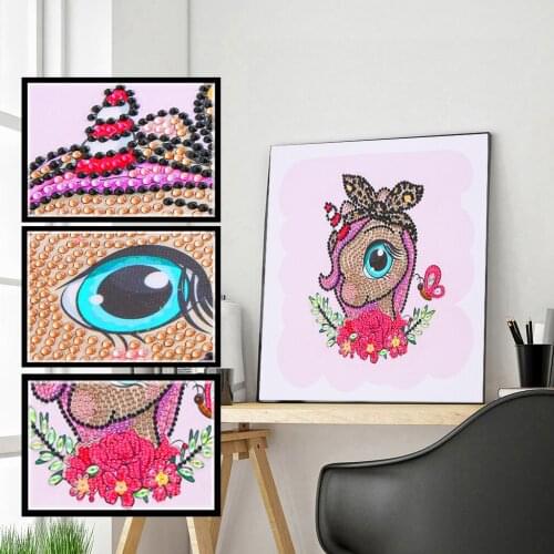 5D DIY Special Shaped Diamond Painting Cute Horse Handmade Needlework DIY Diamond Embroidery Animal Rhinestone Picture New One
