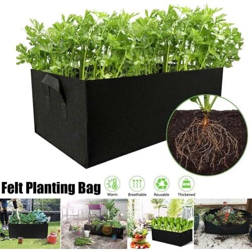 Black Rectangle Garden Plant Grow Bag Vegetable Flower Pot Potato Grow Bags Pot Eco-Friendly Grow Bags for Ornamental vegetable