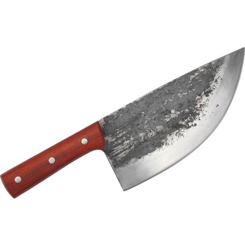 Damask 8 Inch High Carbon Steel Forged Butcher Knife Chef Cooking Kitchen Knives Chopping Cleaver Chopper With Pakka Wood Handle