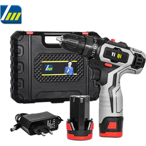 12 V Cordless Drill Electric Screwdriver Mini Wireless Power Driver DC Lithium-Ion Battery 3/8-Inch Home DIY EU US Plug
