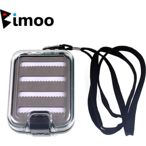 Bimoo 2pcs Double-Sided Fly Fishing Box Waterproof Case for Nymph Dry Wet Flies Trout Carp Salmon Fishing Tackle Box