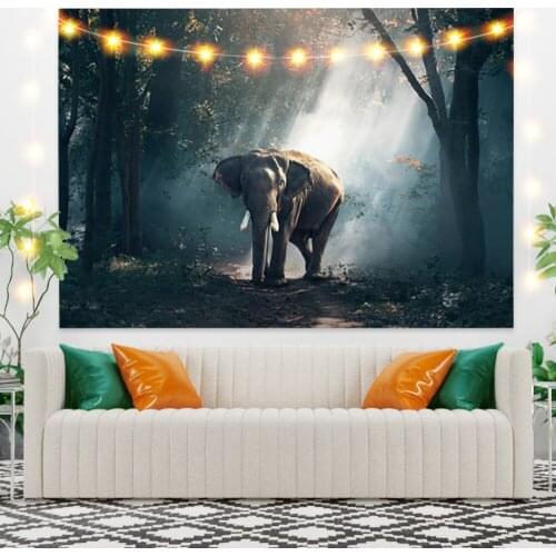 Animal Cow Deer Tiger Landscape Wall Mounted Tapestry Dormitory Family Bedroom Life Photography Decorative Tapestry