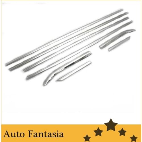 Chrome Side Lower Edge Window Trim Set for Ford Focus MK3 Sedan 12-13