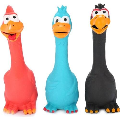Pet Toys Screaming Chicken Dog Toys Squeeze Sound Squeaky Sound Funny Toy Safety Rubber for Dogs Molar Chew Toys