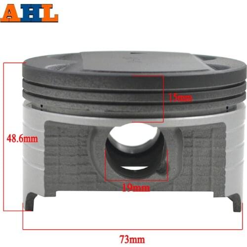 AHL Bore Size STD ~+150 73mm ~74.5mm Motorcycle Parts Piston Set Rings Clip Kit For Suzuki AN250 1998-2006 DR250 1990-1995
