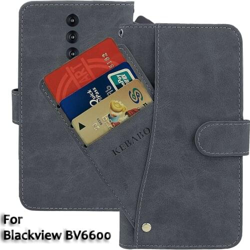 Leather Wallet Blackview BV6600 Case 5.7" Flip Fashion Luxury Front Card Slots Cases Cover Business Magnetic Phone Bags