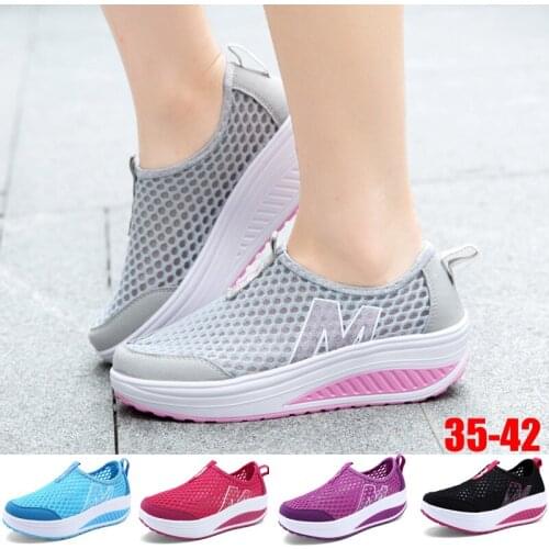 Summer Middle-aged Ladies Fitness Training Free Lazy Sports Shoes Shake Shoes 5 Colors zapatos de mujer zapatos