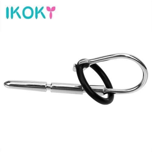 IKOKY Stainless Steel Masturbator Catheters Sounds Penis Stimulator Penis Plug Sex Toys for Men Urethral Dilators