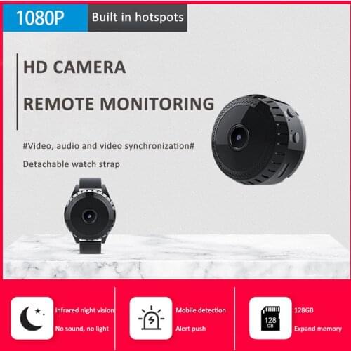 1080P HD Mini Camera Security Remote Control Night Vision Mobile Detection Video Surveillance Wifi Camera Magnetic Watch Camera