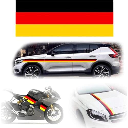 Germany Flag Color Stripe Decal Sticker for Euro Car Audi BMW Mini Mercedes Porsche Volkswagen Exterior or Interior Decoration