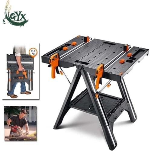 WX051 mobile portable woodworking table sawing machine multi-function workbench portable folding tool safe and durable