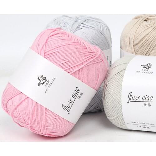 Multi-colored Soft Hand Knitting Yarn Baby Cotton Wool Yarn Crochet Thread DIY Handcraft Supplies For Clothing Blanket Scarf