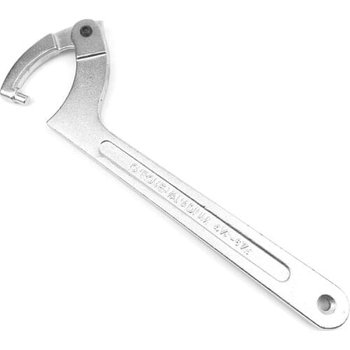 Adjustable Hook Wrench C Spanner Tool Chrome Vanadium 32-76Mm With Scale Stainless Steel Key Hand Tools For Nuts Bolts
