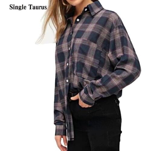 Женские рубашки в клетку Single Taurus China At AliExpress