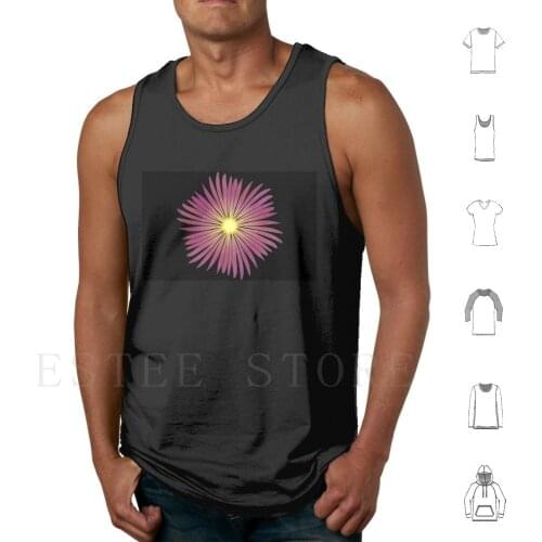 Glowing Flower Tank Tops Vest Cotton Glow In The Dark Flower Floral Aesthetic Simple