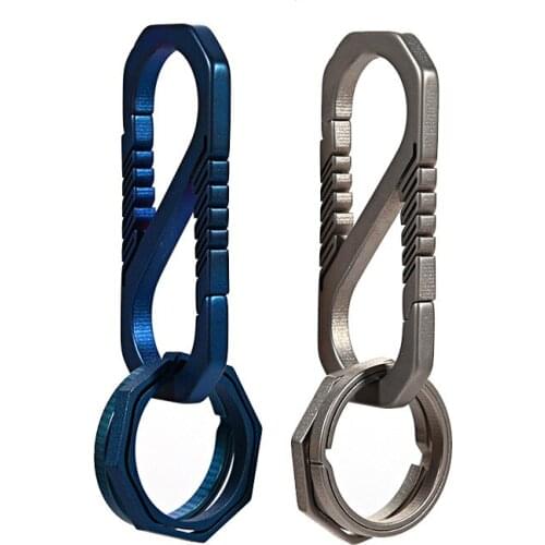 Titanium Alloy Multifunctional Keychain Mens Waist Hanging Car Keychain Key Pendant