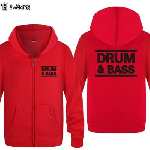 Zipper Hoodies Men DRUM N BASS DNB DMC Mens Hoodie Hip Hop Fleece Long Sleeve Music Rock Mans Jacket Coat Sweatshirt Winter