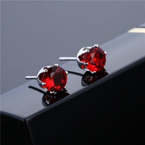 Korean Fashion 6MM CZ Crystal Small Stud Earrings For Men Women Girls Kids Silver Tiny Cubic Zirconia Brincos 2018 Man Jewelry