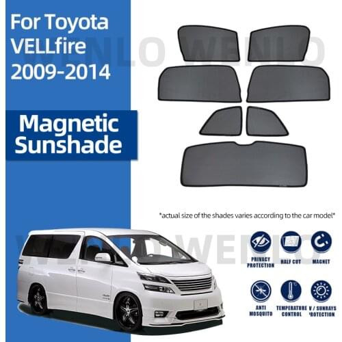 For Toyota VELLfire 2nd 2009-2014 Protective Covers Front Window Sunshade Car Sun Protector Nylon Sunshield Visor Darkening Mesh
