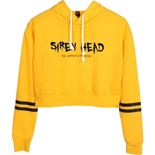 Siren Head Fashion Long Sleeve Cropped Hoodie Women Hooded Siren Head girls Pullover Crop Tops Sexy Clothes Oversized sudaderas