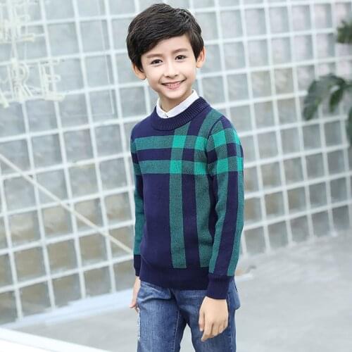 Winter Cotton products clothing Boys Sweater O-Neck pullover Sweater Kids clothes childrens Sweater winter Keep warm