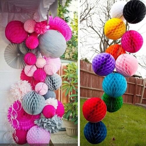 10inch 25cm Tissue Paper Lantern Hanging Honeycomb Balls For Wedding Baby Shower Birthday Party Decoration DIY Crafts Lampion