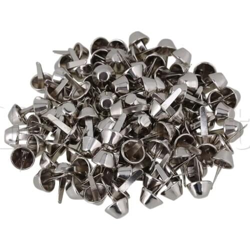 100x Silver Conical Head Iron 20mm Upholstery Nails Tacks Studs with 2 Shanks