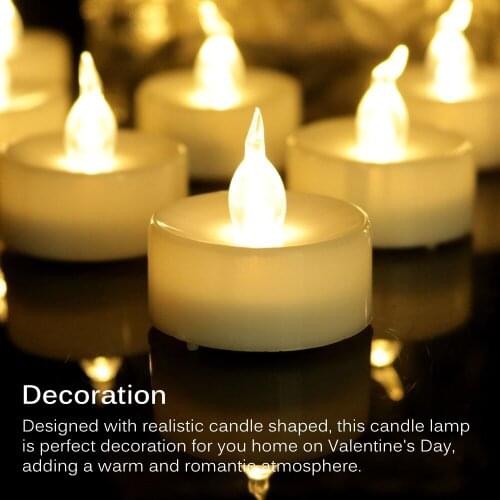 12Pcs Flameless LED Candles Tea Light Creative Lamp Battery Powered Home Wedding Birthday Party Decoration Lighting Dropship
