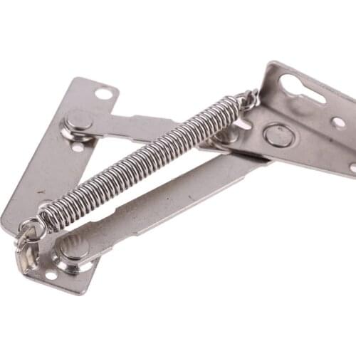 2pcs/set 80 Degree Sprung Hinges Cabinet Door Lift Up Stay Flap Top Support Tool Y98E