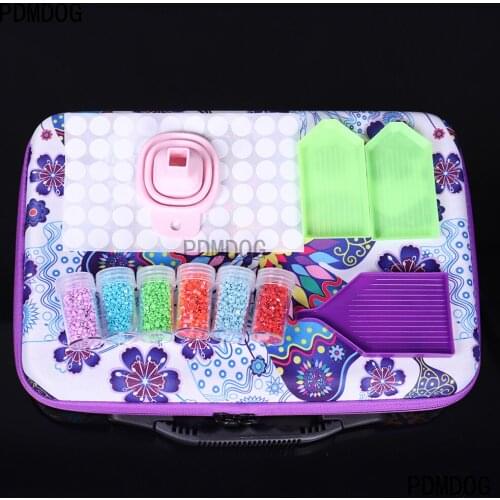 60/70/80/120 Bottles Diamond Painting Tools Holder Hand Bag Diamond Painting Accessories Stone Mosaic Container Storage Box
