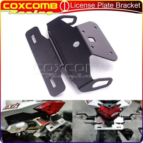 Motorcycle Aluminum Rear Tail Tidy License Plate Holder Mount Bracket LED Light For Kawasaki Ninja 250 300 Z250 Z300 2013-2017