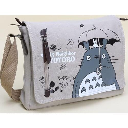 31*26cm Anime Manga My Neighbor Totoro Messenger Canvas Children Plush Doll Backpack Bags