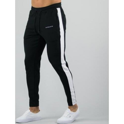 Brand Striped Running Pants Men Gym Sport Pants Sportswear Quick Dry Training Fitness Trousers Run Jogging Tights Sweatpants