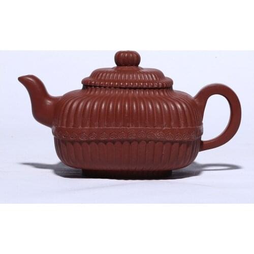 Purple Clay Teapot Raw Ore Dahongpao Tendon Pattern Quartet Passing Furnace Kung Fu Tea Set Gift Household Teapot