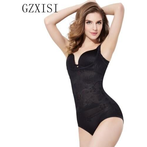 Black Women Bodysuits Shapewear Underwear Plus Size Body Shaper Waist Corset Slimming Women Body Shapers Pants High-Elastic